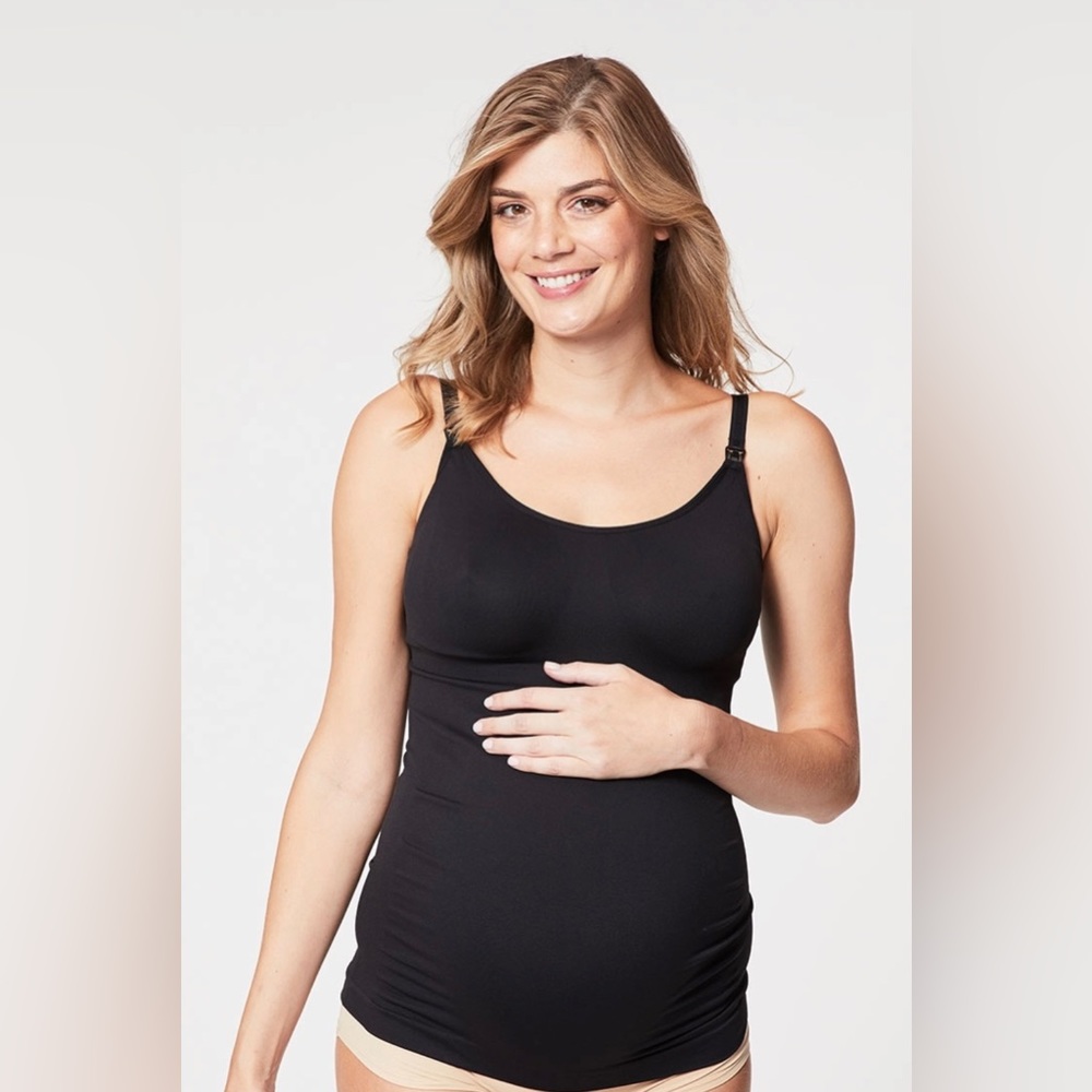 EUC Cake Lingerie Toffee Seamless Nursing Tank black -Large adjustable maternity